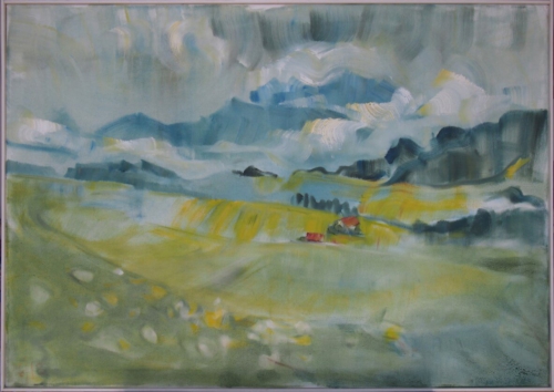 Landschaftsmalerei, en plein air, Freilichtmalerei, Allgäu, Öl auf Leinwand, Tanja Leodolter, Künstlerin