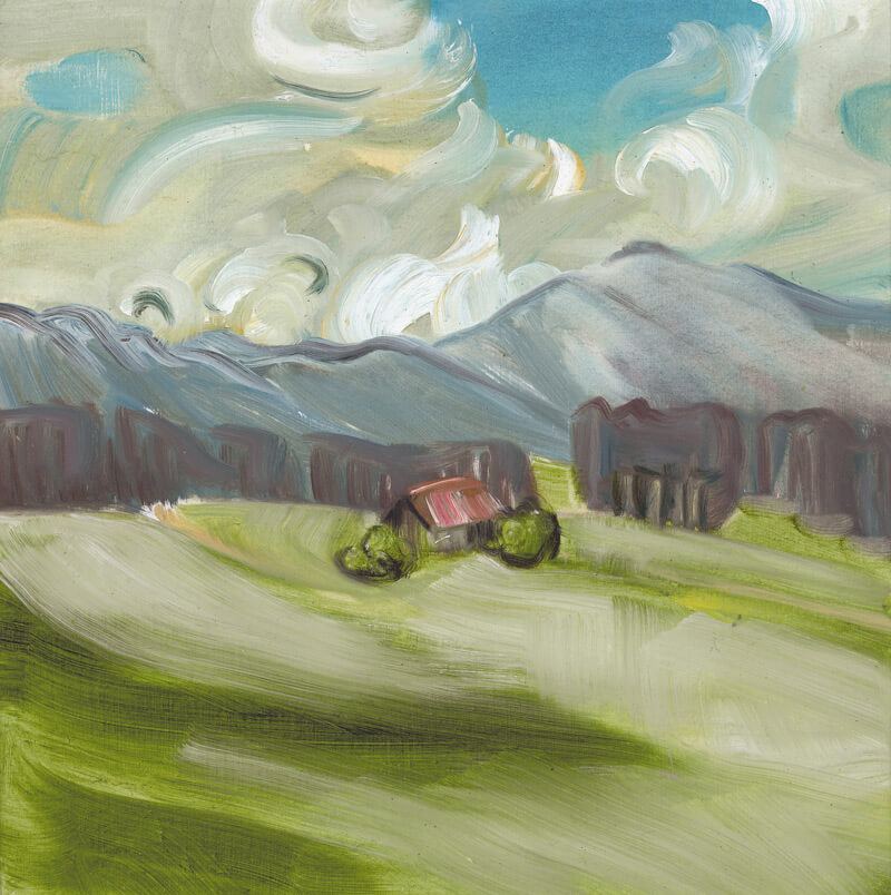 Landschaftsmalerei, en plein air, Freilichtmalerei, Wildsteig, Öl auf Leinwand, Tanja Leodolter, Künstlerin