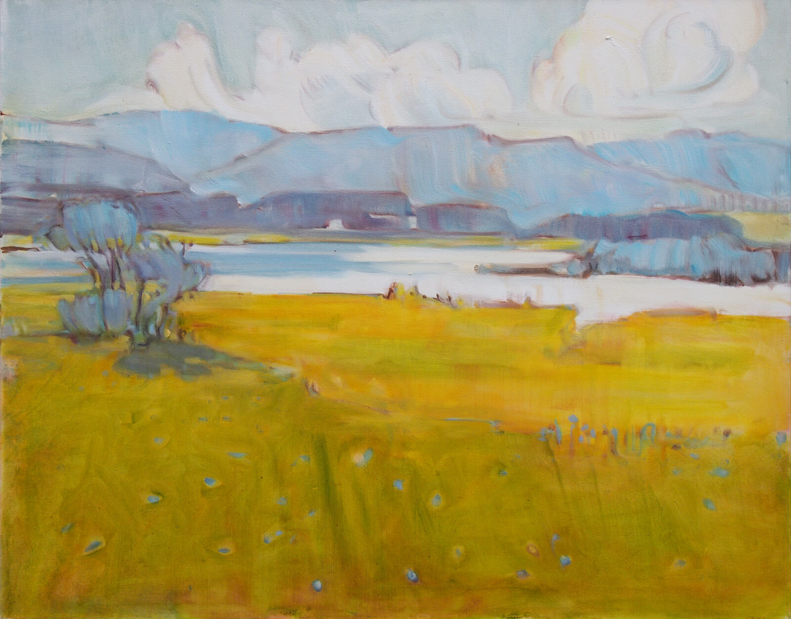Landschaftsmalerei, en plein air, Freilichtmalerei, Murnauer Moos, Öl auf Leinwand, Tanja Leodolter, Künstlerin